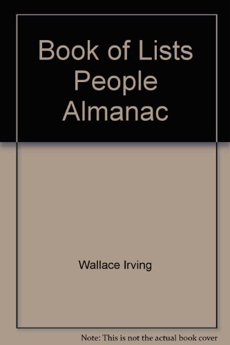 Imagen de archivo de Book of Lists People Almanac a la venta por Library House Internet Sales
