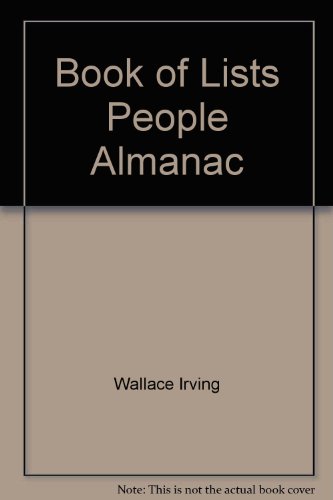 Stock image for Book of Lists People Almanac for sale by Library House Internet Sales