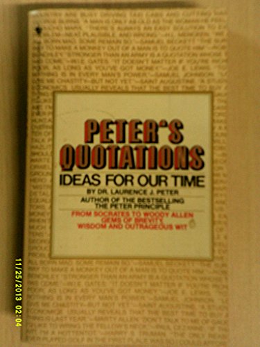 Beispielbild fr PETER'S QUOTATIONS zum Verkauf von Wonder Book
