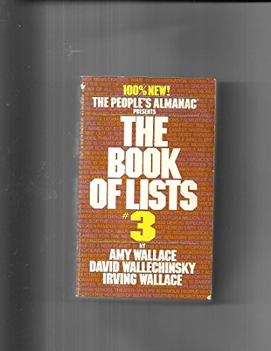 Imagen de archivo de The People's Almanac Presents the Book of Lists 3 a la venta por Better World Books