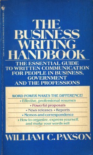 9780553270419: Business Writing Handbook: The Essential Guide to Written Communication for People in Business, Government, and the Professions