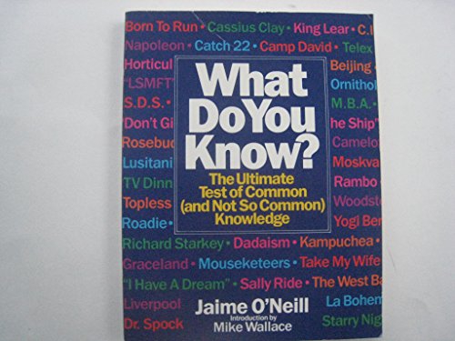 Stock image for What Do You Know? : The Ultimate Test of Common (and Not So Common) Knowledge for sale by Better World Books: West