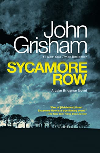 Beispielbild fr Sycamore Row A Novel Jake Brig zum Verkauf von SecondSale