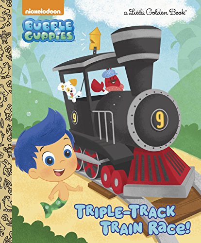 Beispielbild fr Triple-Track Train Race! (Bubble Guppies) (Little Golden Book) zum Verkauf von SecondSale