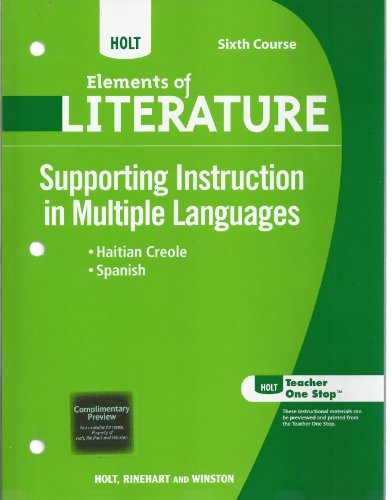 Holt Elements of Literature: Supporting Instruction in Multiple Languages Sixth Course, British Literature (9780554008639) by G. Kylene Beers