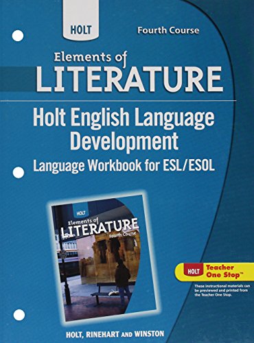 9780554010786: Holt Elements of Literature: Holt English Language Development: Language Workbook for ESL/ESOL Fourth Course