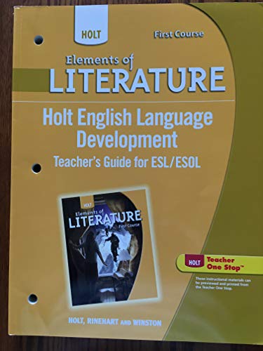 Imagen de archivo de Elements of Literature: English Language Development Guide for Teachers ESL/ESOL Grade 7 First Course a la venta por Nationwide_Text