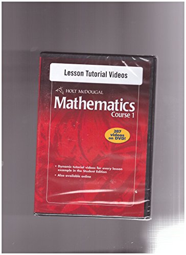 9780554012551: Mathematics, Grades 6-8 Course 1 Lesson Tutorial Videos: Holt Mcdougal Mathematics