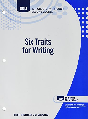 Stock image for Holt Elements Of Literature: Six Traits For Writing Grades 6-8 [paperback] ; 9780554019222 ; 0554019221 for sale by APlus Textbooks