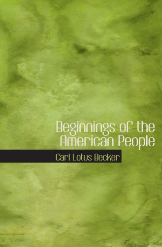 Stock image for Beginnings of the American People for sale by Revaluation Books