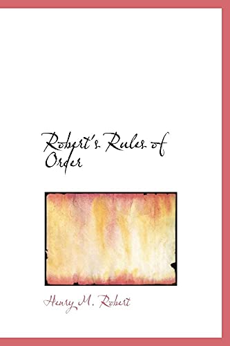 9780554261263: Robert's Rules of Order (Large Print Edition)