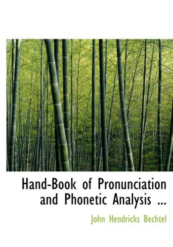 9780554681467: Hand-book of Pronunciation and Phonetic Analysis