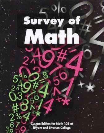 Stock image for Survey of Math: Custom Edition for Math 103 at Bryant and Stratton College for sale by ThriftBooks-Dallas