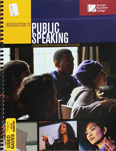 9780555045954: introduction-to-public-speaking-custom-edition-for-georgia-perimeter-college