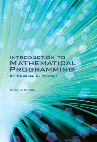 9780555046210: Introduction to Mathematical Programming