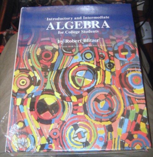 Stock image for Introductory and Intermediate Algebra for College Students (Custom Ed. For L.C.C.) for sale by St Vincent de Paul of Lane County