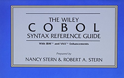 9780555117163: The Wiley COBOL Syntax Reference Guide: With IBM and VAX Enhancements