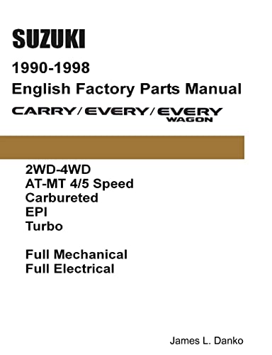 Stock image for Suzuki Carry & Every 1990-1998 English Factory Parts Catalogue for sale by Save With Sam