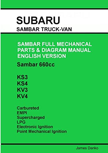 9780557178032: Subaru Sambar English Parts & Diagram Manual