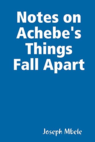 Stock image for Notes on Achebe's Things Fall Apart for sale by Book Deals