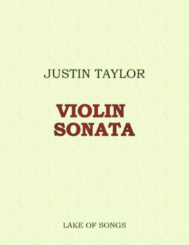 Violin Sonata, op. 32 (9780557504770) by Justin Taylor