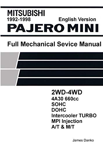 9780557721160: Mitsubishi Pajero Mini 660cc English Mechanical Factory Service Manual
