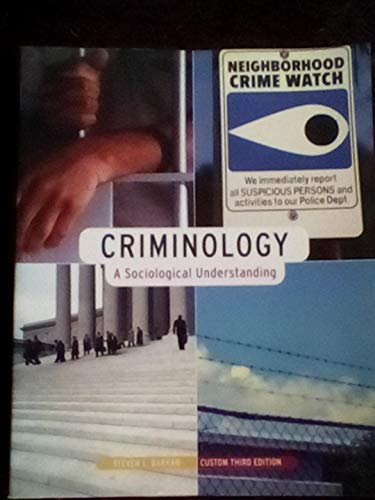 Stock image for Criminology - A Sociological Understanding (Custom Third Edition) by Steven E. Barkan (2006-05-03) for sale by HPB-Red