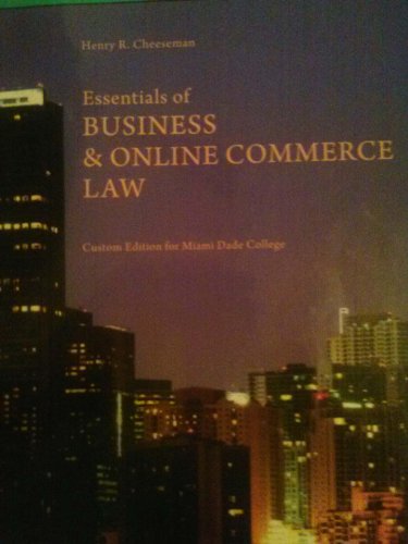 9780558064495: Essentials of BUSINESS & ONLINE COMMERCE LAW