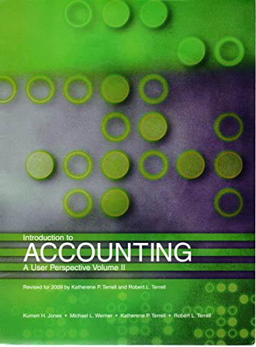 Imagen de archivo de Introduction to Accounting V2 Custom a la venta por Better World Books