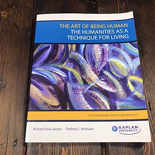 Beispielbild fr The Art of Being Human: The Humanities as a Technique for Living (Book & CD) zum Verkauf von Better World Books