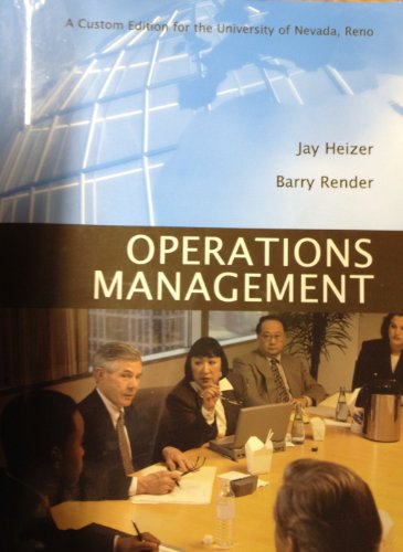 Stock image for Operations Management A Custom Edition for the University of Nevada, Reno for sale by Cronus Books