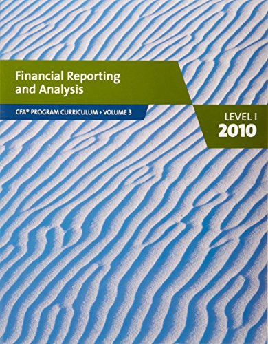 9780558160197: financial reporting and analysis (cfa program curriculum vol 3)