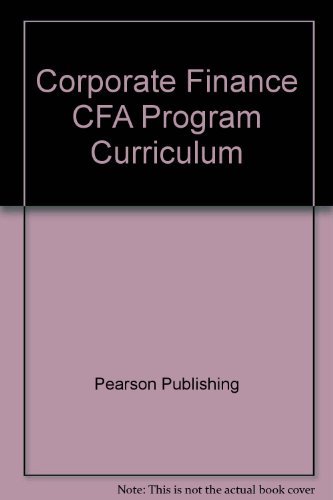 Stock image for Corporate Finance CFA Program Curriculum for sale by WorldofBooks
