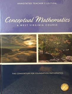 Stock image for Conceptual Mathematics A West Virginia Course Annotated Teacher's Edition for sale by Booksavers of MD