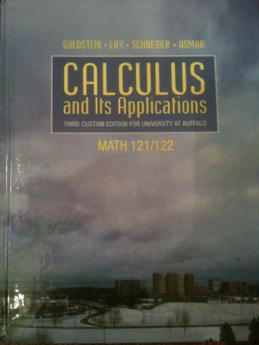 Imagen de archivo de Calculus and Its Applications (Third Custom Edition for University At Buffalo) a la venta por HPB-Red