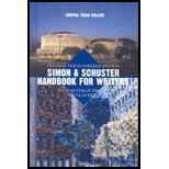 Imagen de archivo de Simon & Schuster Handbook for Writers Central Texas College Edition a la venta por ThriftBooks-Dallas