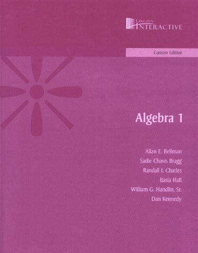 Beispielbild fr Algebra 1 Custom Edition (Lincoln Interactive) By Prentice-hall Mathematics zum Verkauf von BooksRun