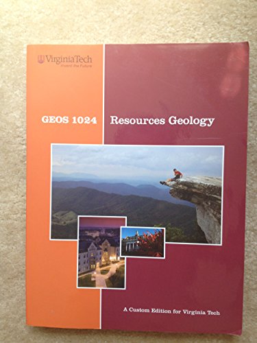 Stock image for Resources Geology GEOS 1024- Custom Edition for Virginia Tech for sale by BookHolders