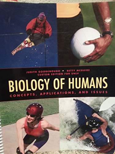 Imagen de archivo de "Biology of Humans- Concepts, Applications and Issues - Custom Edition a la venta por Hawking Books