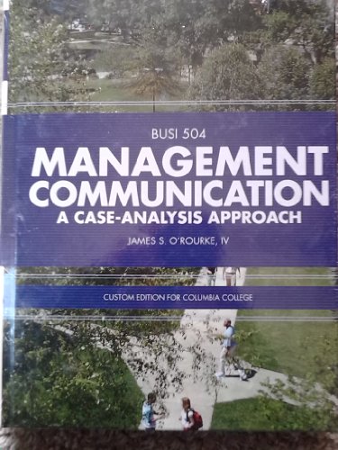 9780558320928: Management Communication A Case-Analysis Approach