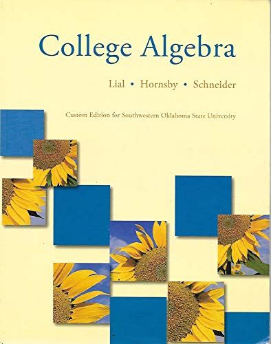 Beispielbild fr College Algebra: Custom Edition for Southwestern Oklahoma State University zum Verkauf von Better World Books