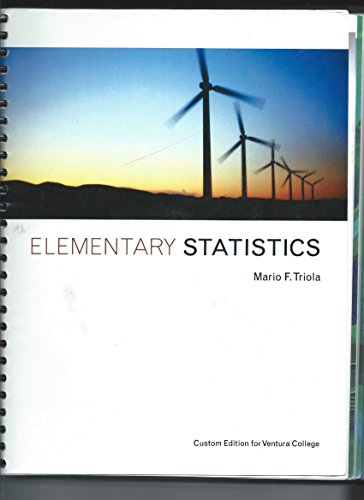 Stock image for Elementary Statistics Custom Edition for Ventura College for sale by Hawking Books
