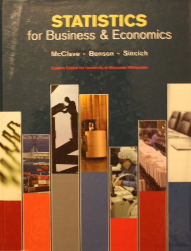 Stock image for Statistics for Business & Economics (University of Wisconsin Whitewater Custom Edition) for sale by HPB-Red