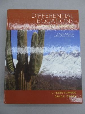 Imagen de archivo de Differential Equations Computing & Modeling : A Custom Edition for Arizona State University a la venta por HPB-Red