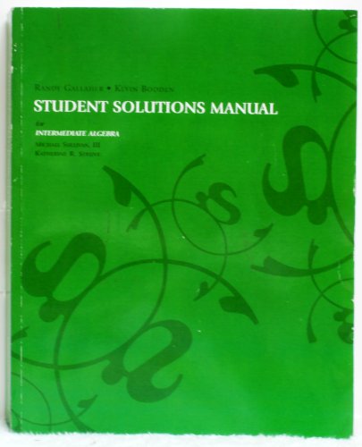 Imagen de archivo de Student Solutions Manual a la venta por SecondSale