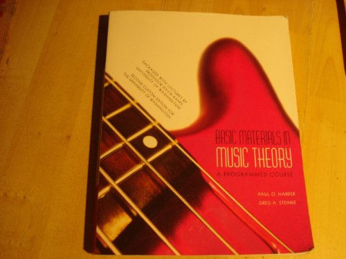 Imagen de archivo de Basic Materials in Music Theory a Programmed Course Second Custom Edition for the University of Washington a la venta por SecondSale