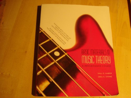 Stock image for Basic Materials in Music Theory a Programmed Course Second Custom Edition for the University of Washington for sale by SecondSale