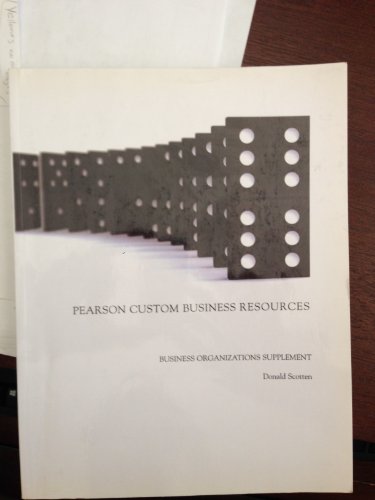 Beispielbild fr Pearson Custom Business Resources (Custom Edition for University of Baltimore, Management and Organizational Behavior) zum Verkauf von BookHolders