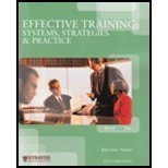 Stock image for Effective Training Systems, Strategies & Practice for sale by SecondSale