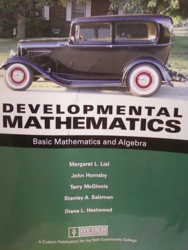 Imagen de archivo de Developmental Mathematics: Basic Mathematics and Algebra (Ivy Tech Community College) a la venta por HPB-Red